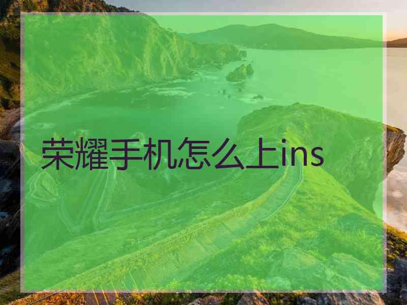 荣耀手机怎么上ins