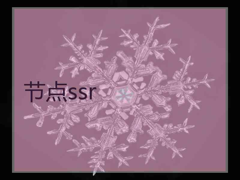 节点ssr